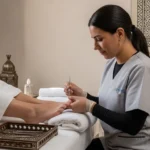 kinésithérapeute soins pieds domicile Marrakech