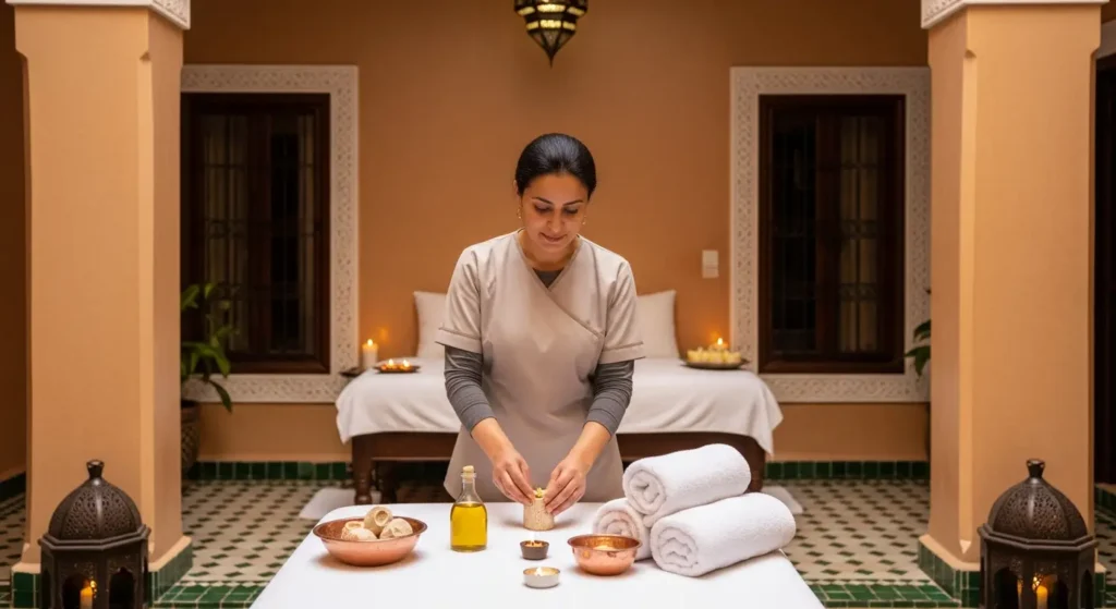 traditional Moroccan spa at home Marrakech
