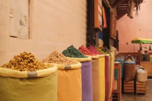Spices for sale in Marrakesh Morocco. January 2024. [1977 28mm Pentax on Fuji XT30 with 1/4 Diffusion Filter]
