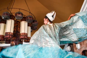 a person in a dress dancing